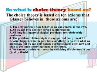Choice theory | PPTX