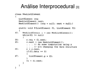Análise Interprocedural [3]
 