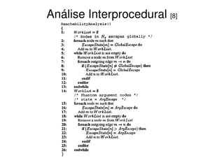Análise Interprocedural [8]
 