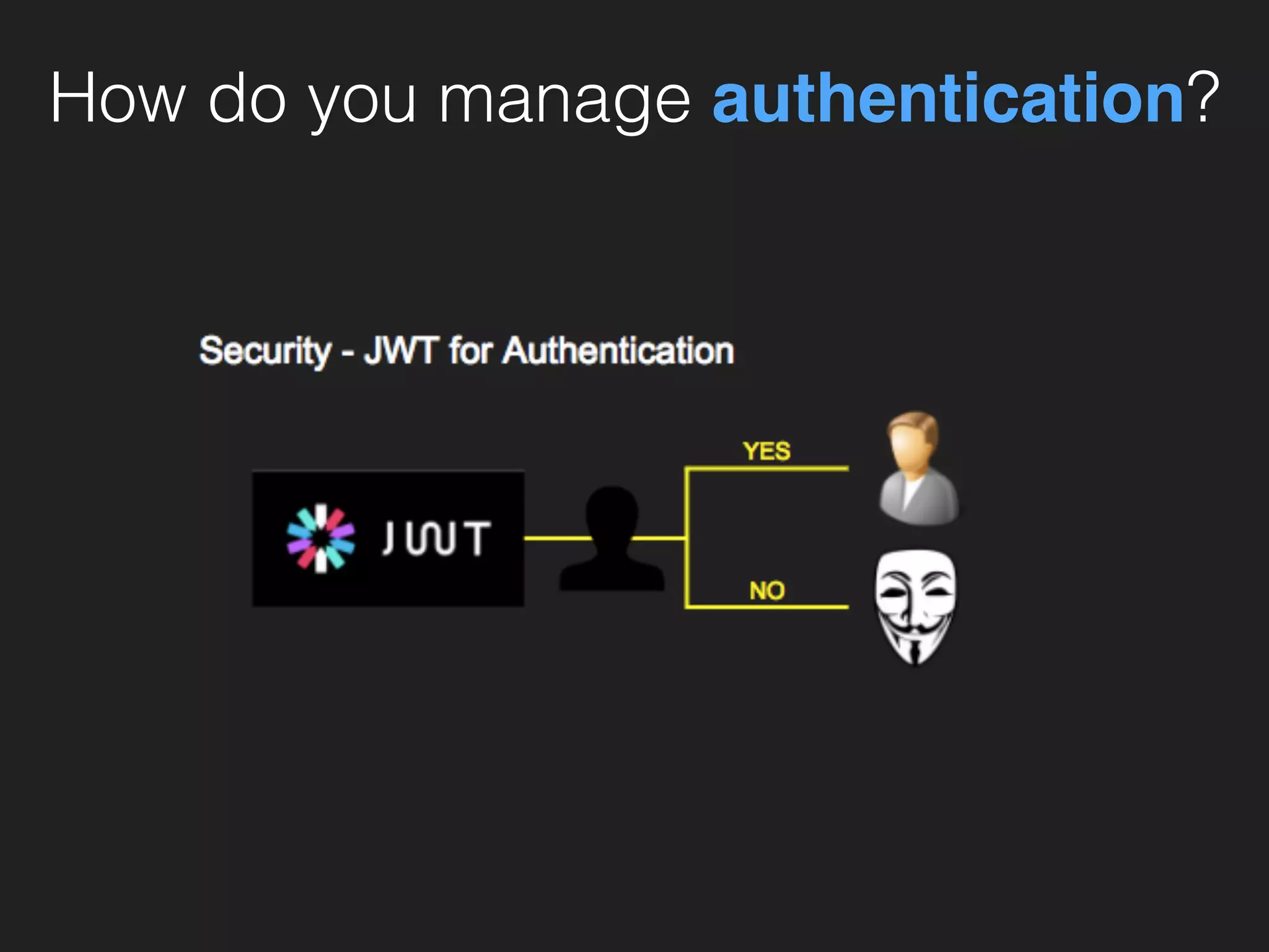How do you manage authentication?
 