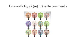 Un	ePortfolio,	çà	(se)	présente	comment	?
 