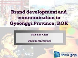 Choi Suh-hee Branding Gyeonggi Province