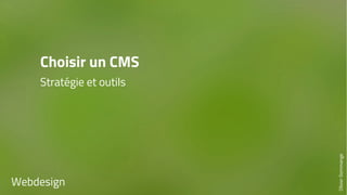 Choisir un CMS 
Stratégie et outils 
Webdesign 
Olivier Dommange 
 