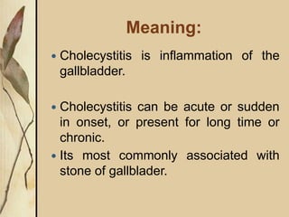 Cholecystitis and cholelithiasis PPT