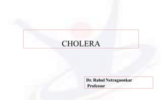 CHOLERA
Dr. Rahul Netragaonkar
Professor
 