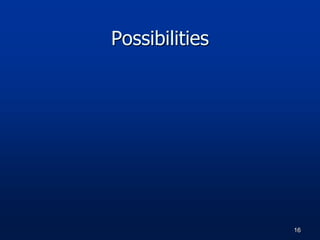 Possibilities
16
 