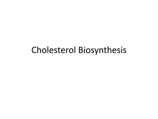Cholesterol Biosynthesis
 