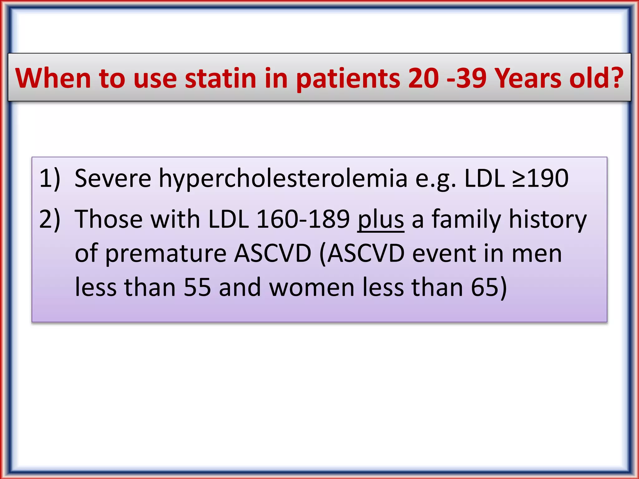 CHOLESTEROL MANAGEMENT GUIDELINES 2021 visual data 8