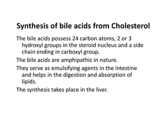 CHOLESTEROL | CHOLESTEROL METABOLISM | CHOLESTEROL BIOSYNTHESIS | PDF