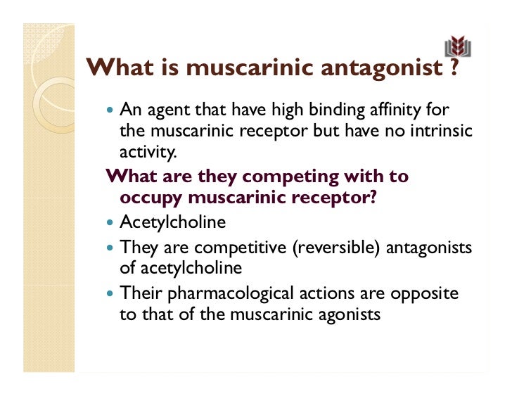 cholinergic antagonists medicinal chemistry muscarinic agonist