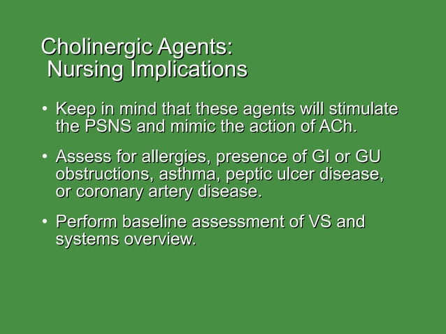 Cholinergic Blockers Cholinergic Blockers