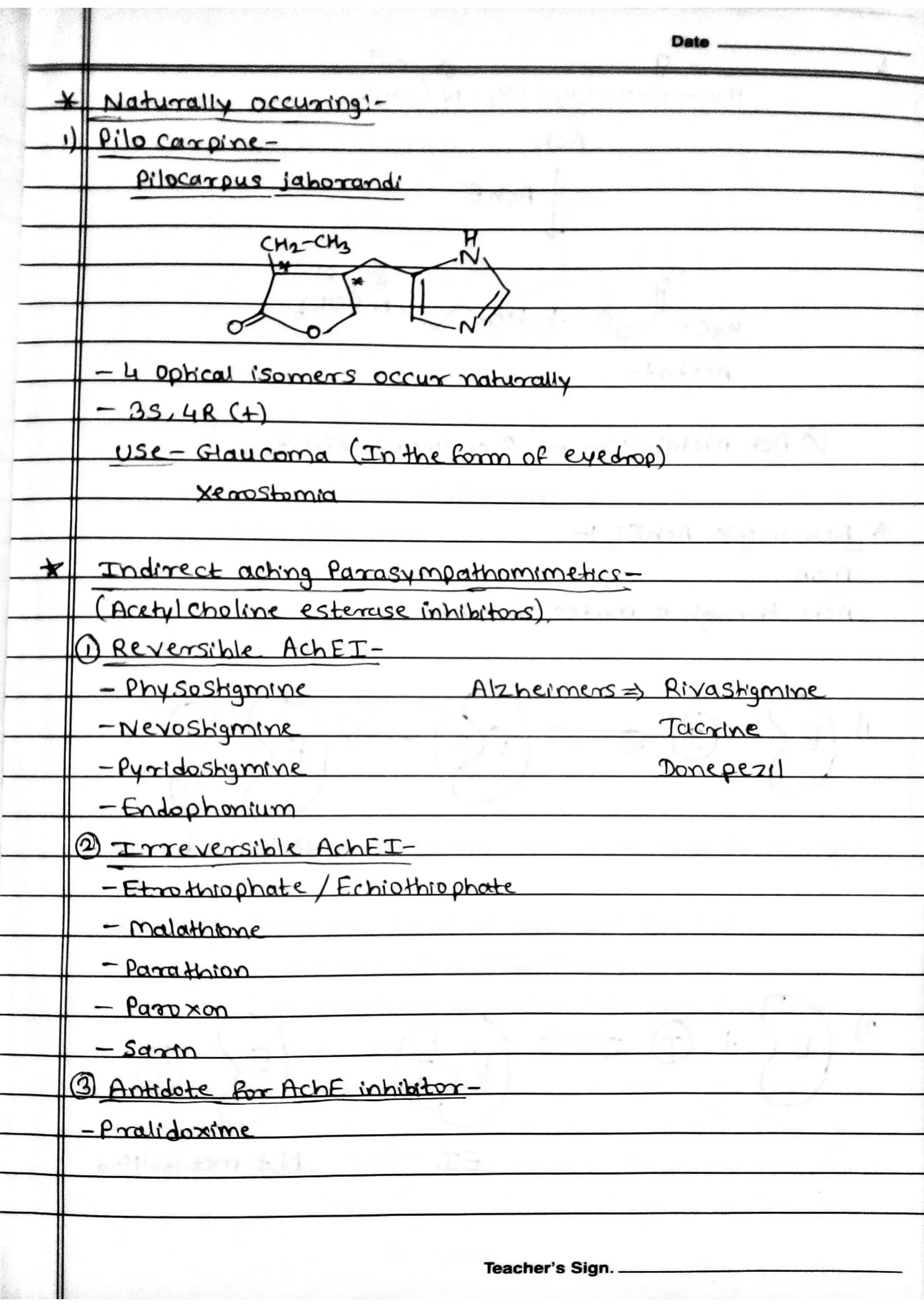 Cholinergic Drugs / Drugs acting on Cholinergic System PDF