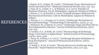 CHOLINERGIC DRUGS: CLASSIFICATION, MOA, AND SAR. | PDF