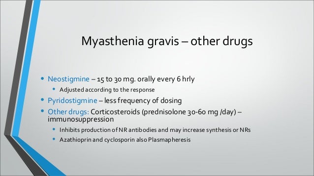 Mestinon Medication Myasthenia Gravis