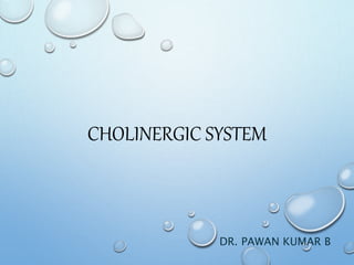 CHOLINERGIC SYSTEM
DR. PAWAN KUMAR B
 