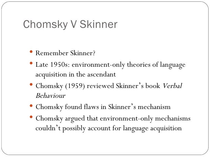 chomsky vs skinner