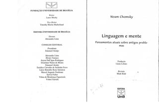 Chomsky, n. linguagem e mente