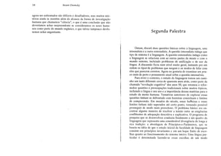 Chomsky, n. linguagem e mente