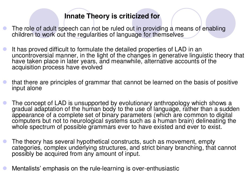Chomsky's theories oflanguageacquisition112254800109047428