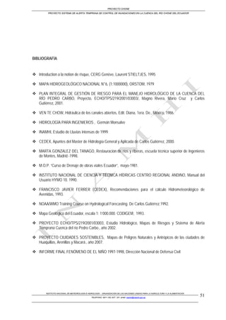 Codigem Chone SISTEMA CONTRA INUNDACIONES | PDF