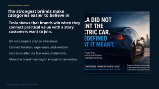 LESSONS FOR BRAND LEADERS
The strongest brands make
categories easier to believe in
Tesla shows that brands win when they
connect practical value with a story
customers want to join.
Do not compete only on awareness.
Connect function, experience, and emotion.
Earn trust after the first wave of attention.
Make the brand meaningful enough to remember.
Choong Whan Park USC | Tesla Brand Attachment Case Study 16
 
