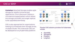Container Attached Storage Overview Choose the Right Container Storage for Kubernetes | PDF