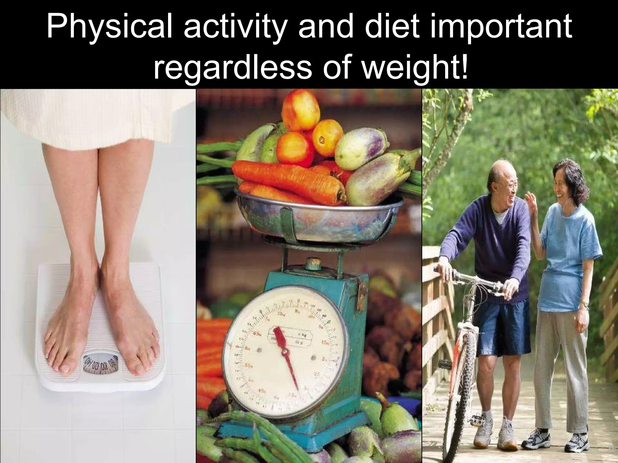 Physical activity and diet important regardless of weight! 
