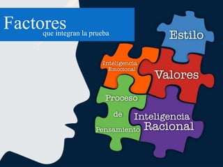 Factoresque integran la prueba
 