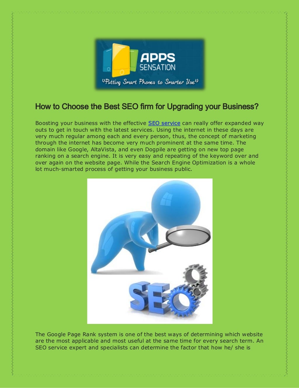 Choose The Best SEO Firm For Upgrading Your Business