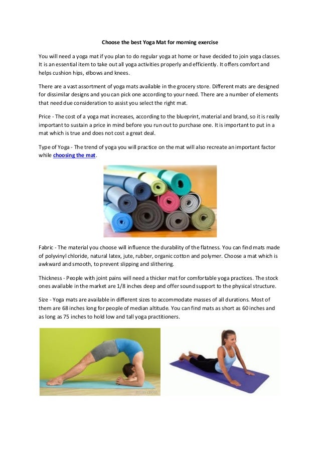 how to pick out a yoga mat