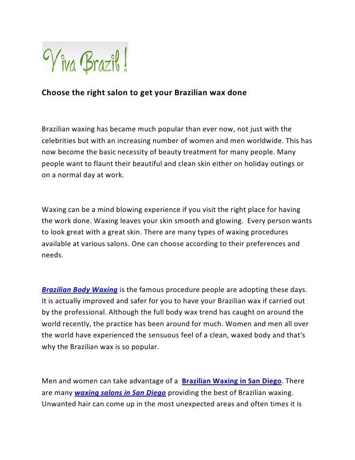 Choose The Right Salon To Get Your Brazilian Wax Done