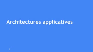 Architectures applicatives
 