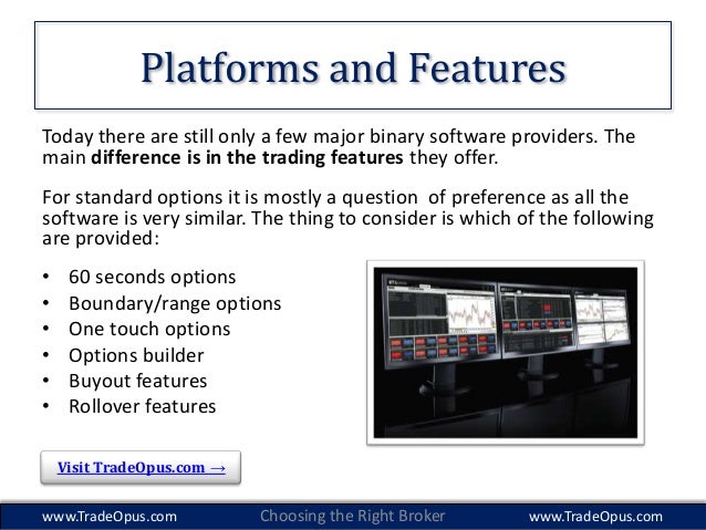 Choosing a binary options broker