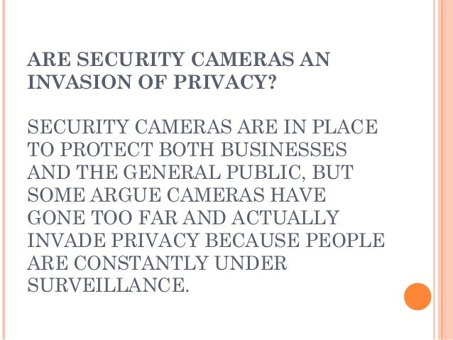 thesis statement for surveillance cameras