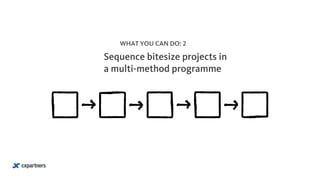 WHAT YOU CAN DO: 2
Sequence bitesize projects in
a multi-method programme
 