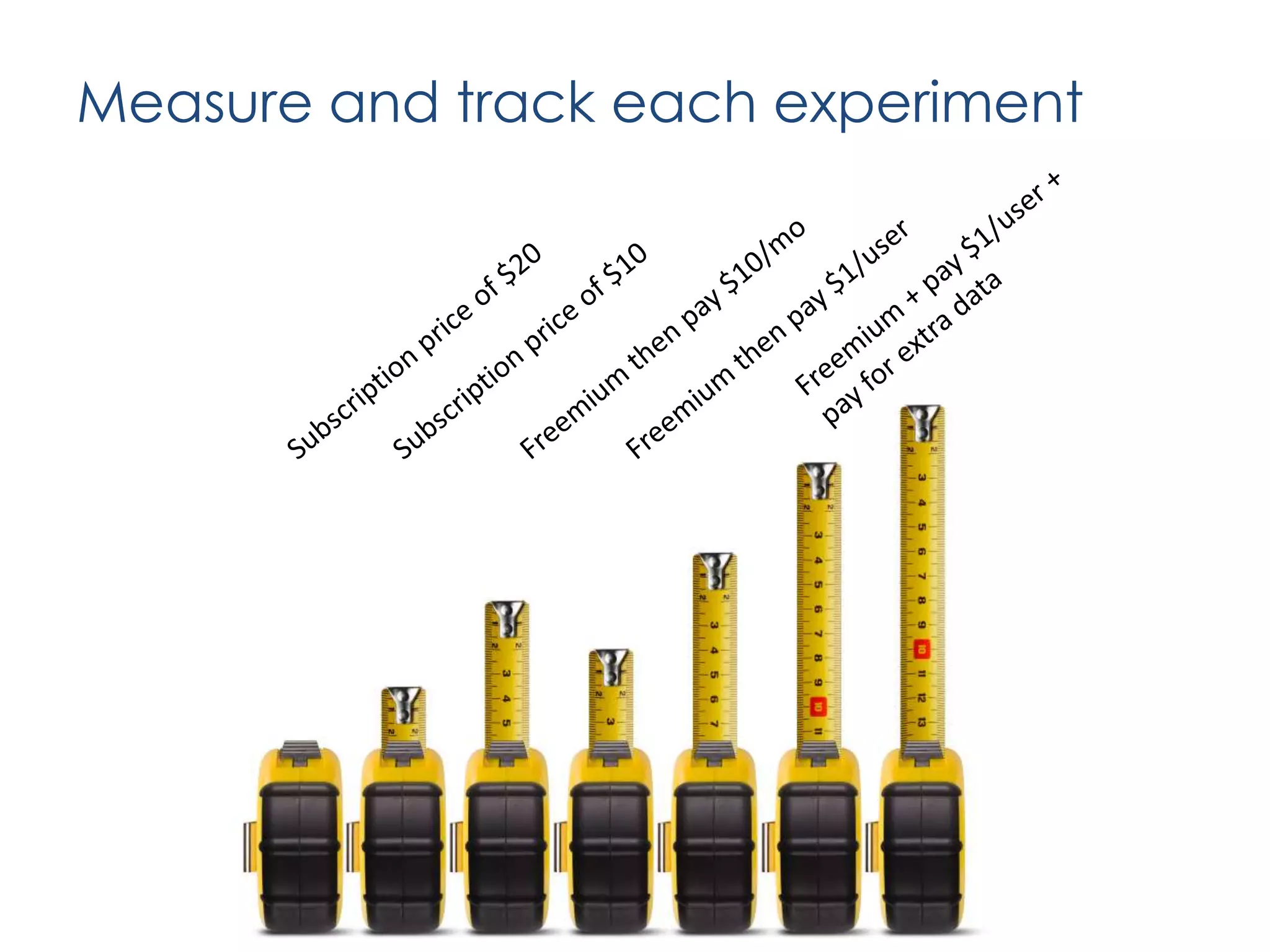Measure and track each experiment

 