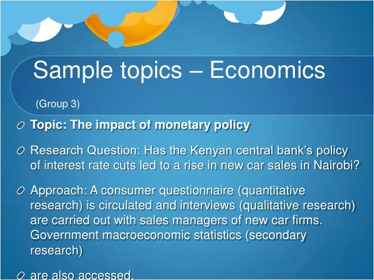 topics for research proposal in economics