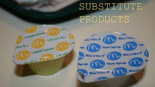 SUBSTITUTE
PRODUCTS
 