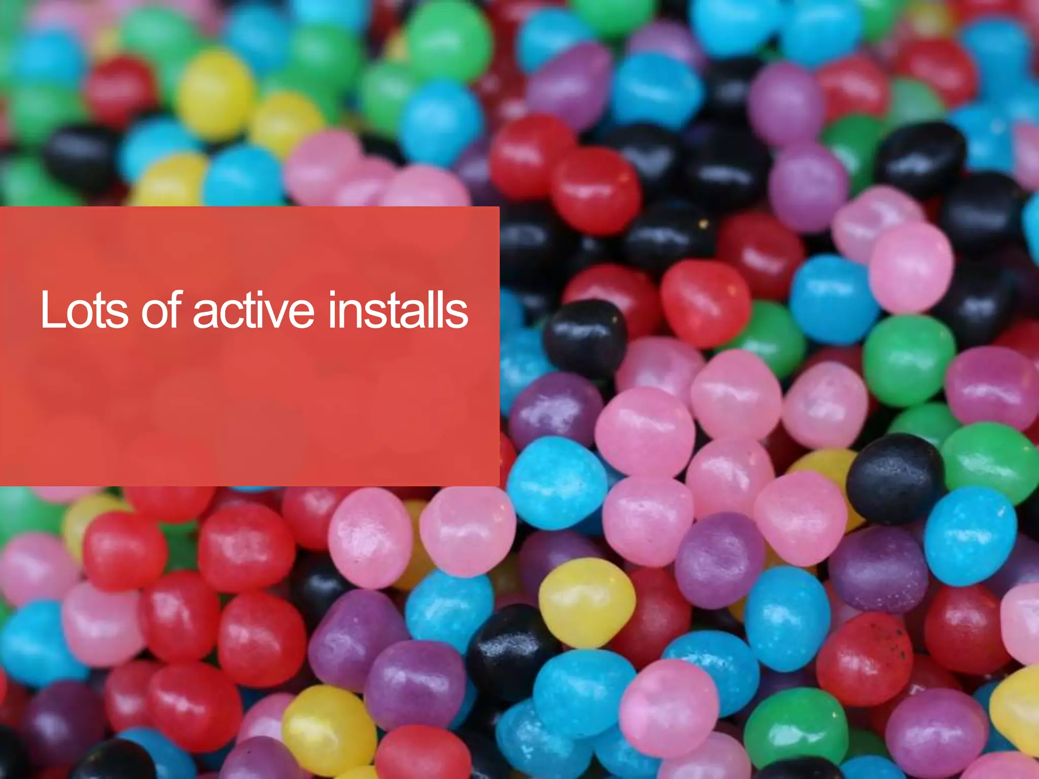 Lots of active installs
 