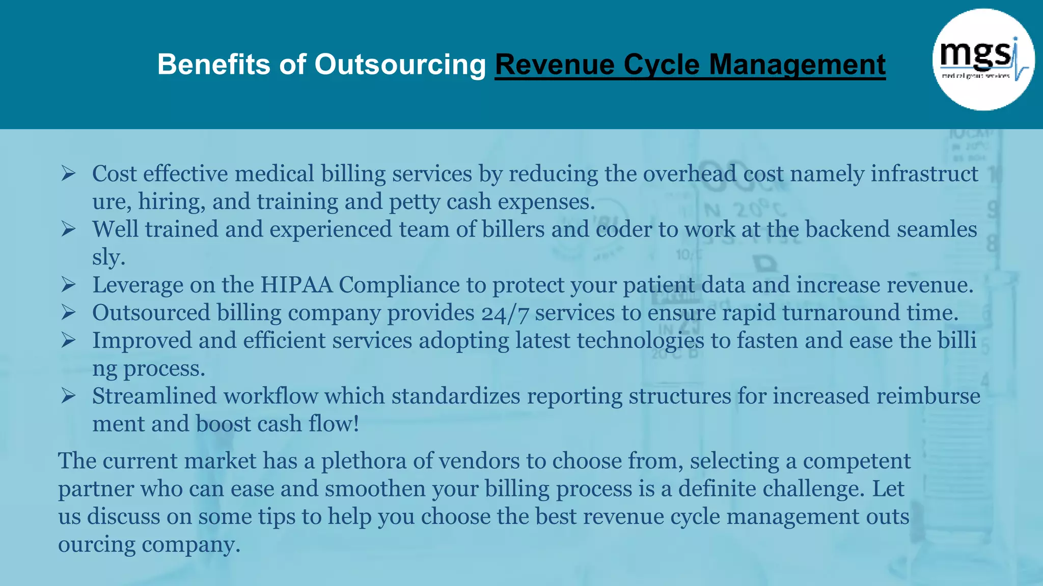 Best Revenue Cycle Management Outsourcing Firm Choosing best revenue cycle management outsourcing company | PPT