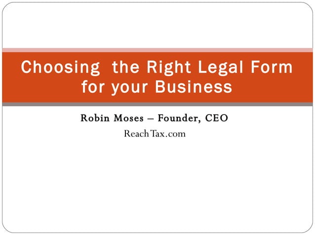 Choosing the Right Legal Form for your Business | PPS