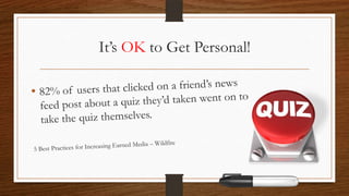 It‟s OK to Get Personal!
 
