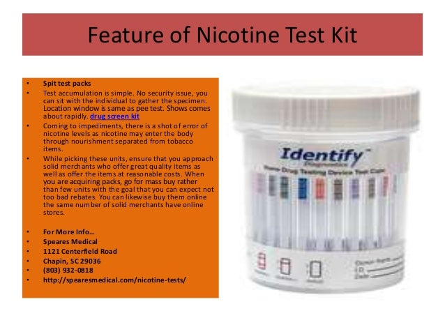 Choosing nicotine test kit to conduct insurance related Choosing nicotine test kit to conduct insurance related