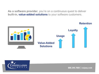 As a software provider, you’re on a continuous quest to deliver
built-in, value-added solutions to your software customers...