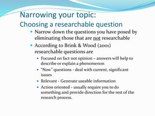 Choosing research topic[1] | PPTX