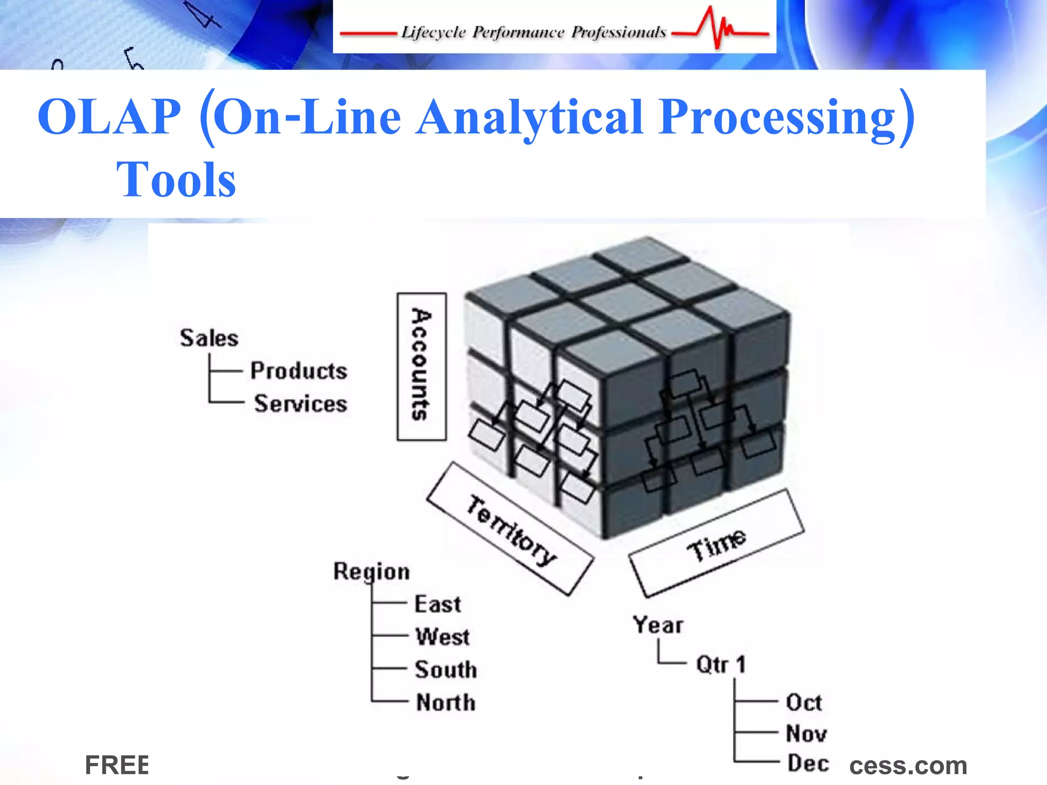 OLAP (On-Line Analytical Processing)
  Tools




 FREE Performance Management Kit at www.performance-success.com
 