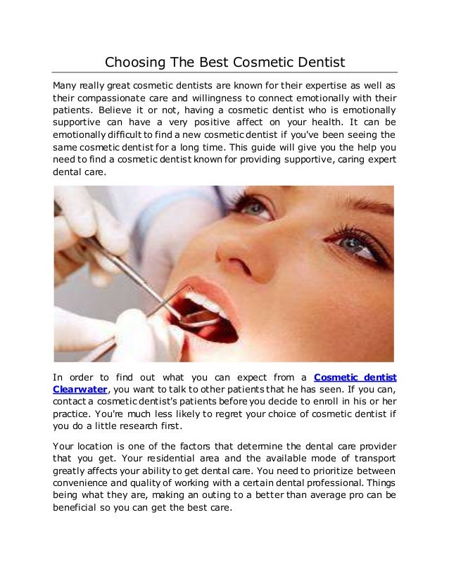 Choosing the best cosmetic dentist