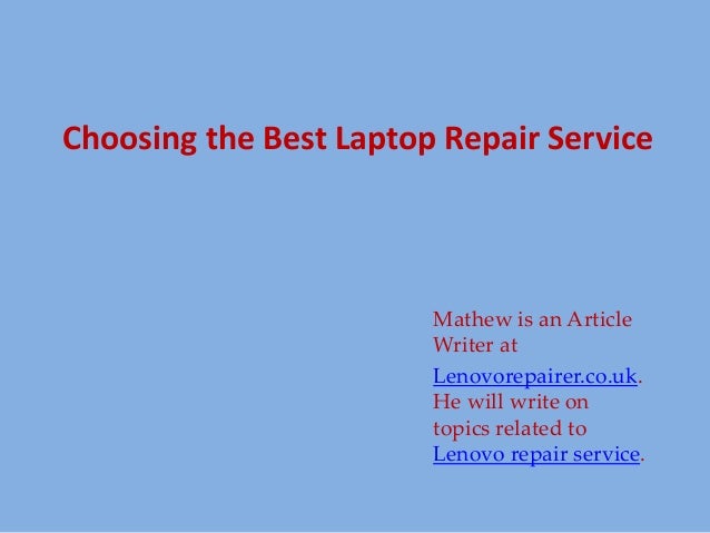 Choosing the best laptop repair service