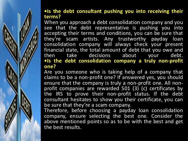 Choosing the best payday loan debt consolidation company tips to consider, bradley associates