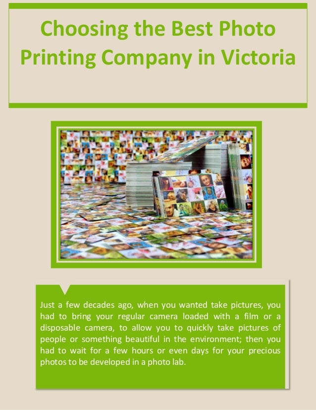 Choosing the Best Photo Printing Company in Victoria
